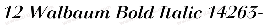 12 Walbaum Bold Italic 14263字体转换